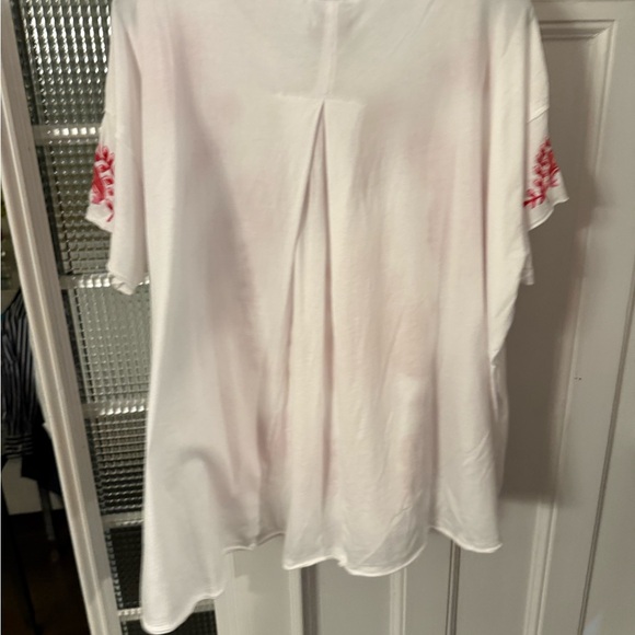 Johnny Was Women’s Cassia Swing Tee White W/ Pink Floral Sz XL - Picture 8 of 15